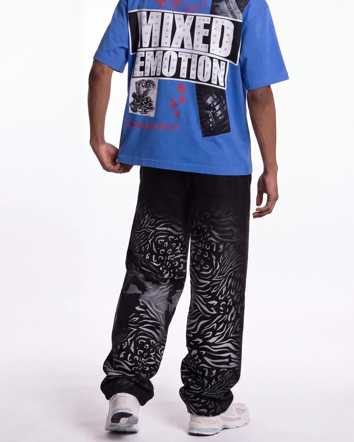Mixed Emotions Striped Sweatpants Black